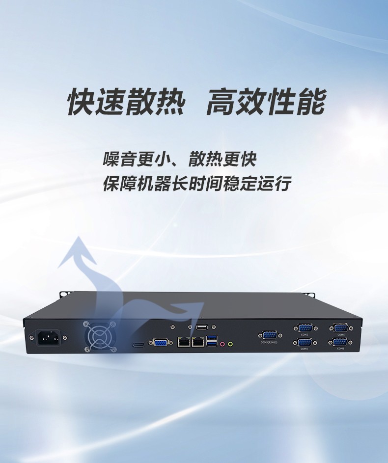 19”标准上架1U工控机箱