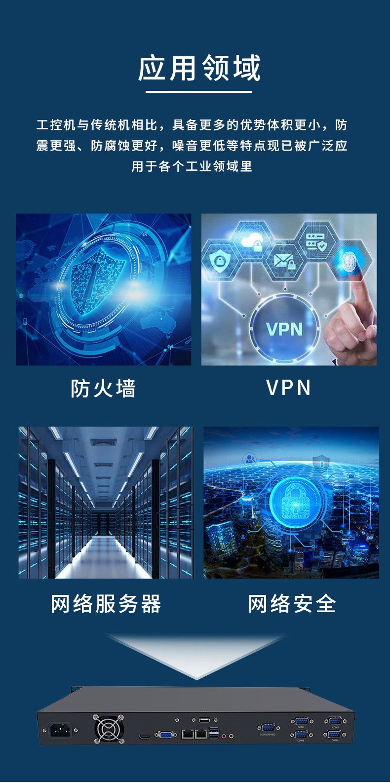 19”标准上架1U工控机箱