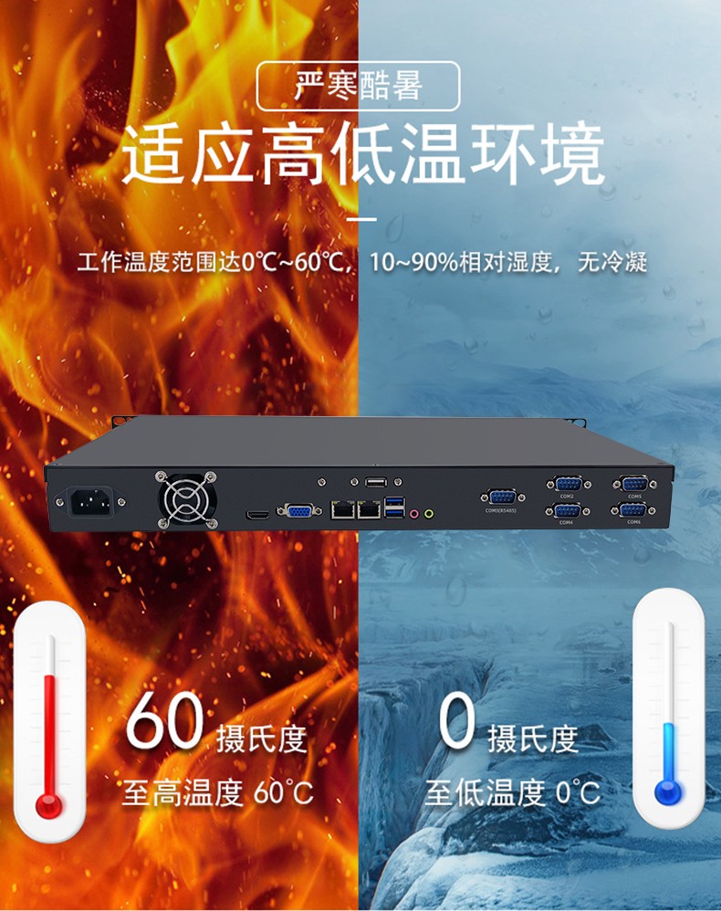 19”标准上架1U工控机箱